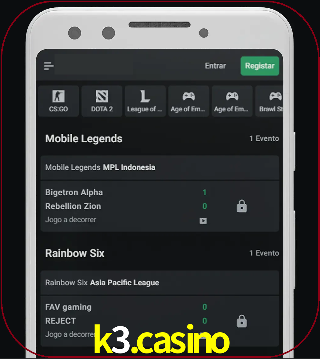 Esportes permitem apostar nos maiores torneios.