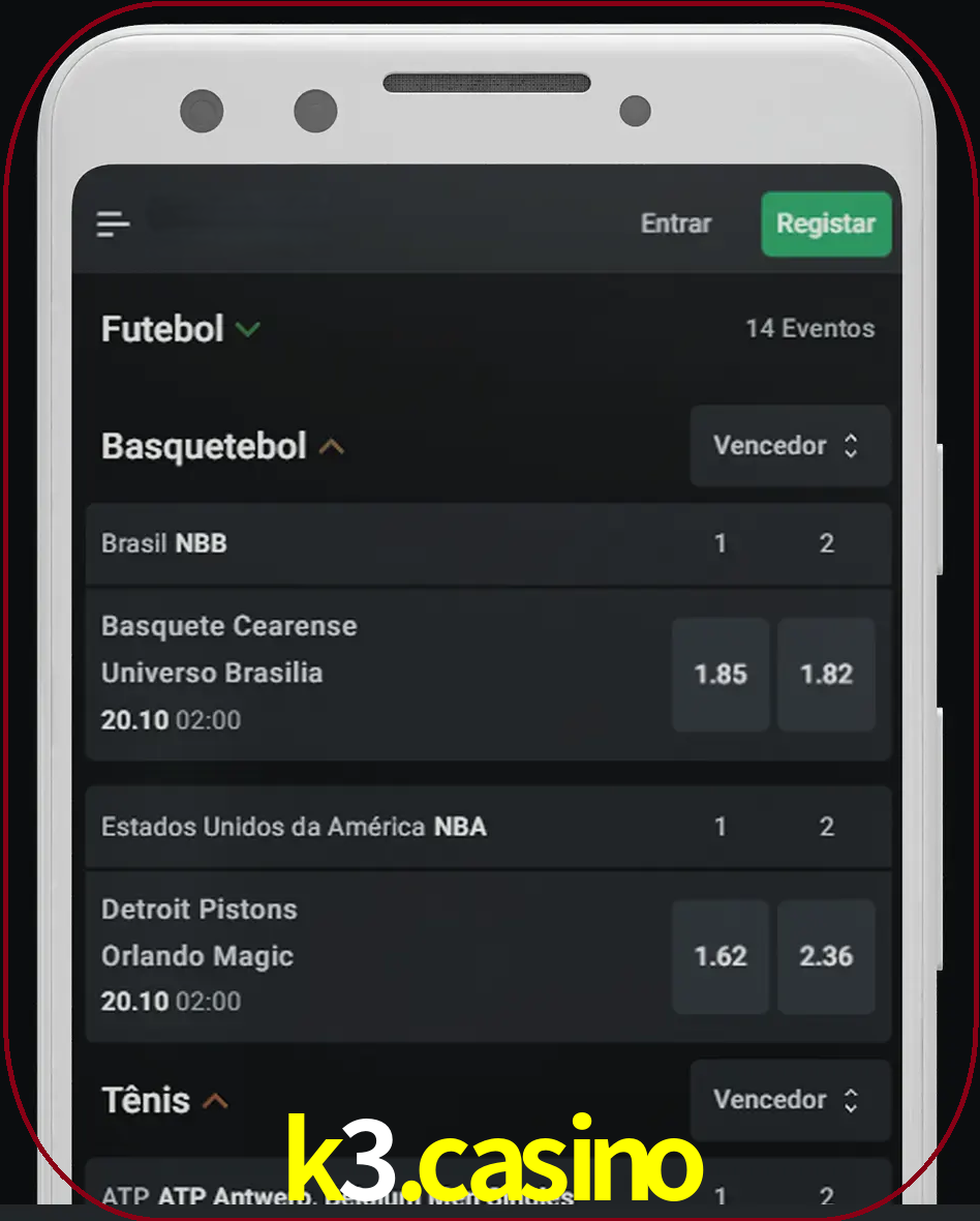 Aposte e assista aos esportes em formato ao vivo.
